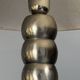 Midcentury nickel plated modernist space age bubbly table lamp, 1970s