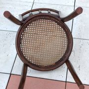 Chaise bistrot Fischel avec assise cannée vintage années 20/40