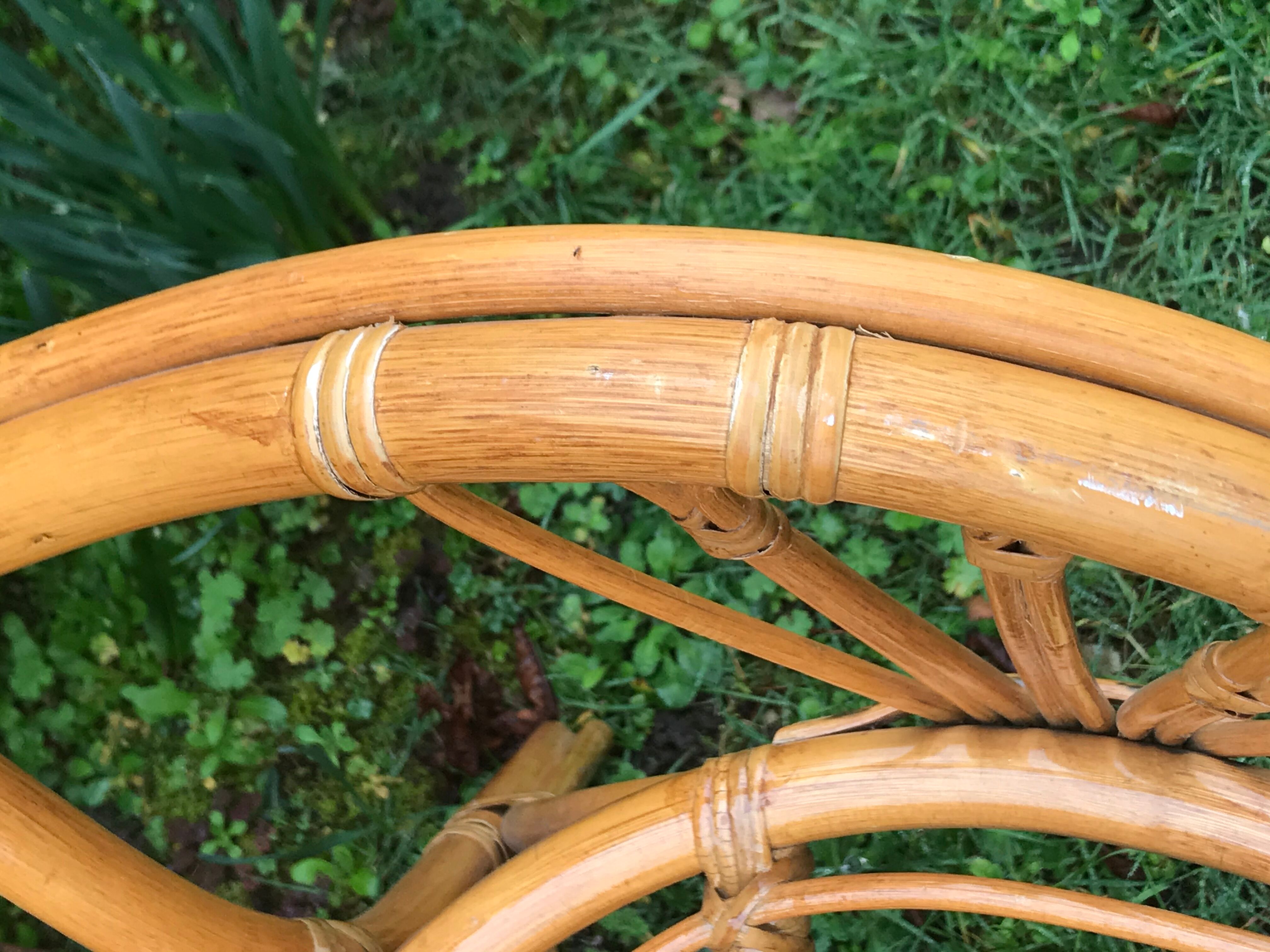 Vintage rattan seat length 103