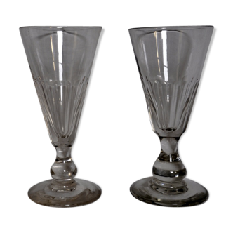 Duo of absinthe glasses