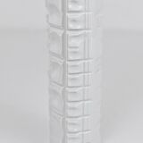 Large White Relief Op Art Porcelain Vase Rosenthal Germany, 1960s