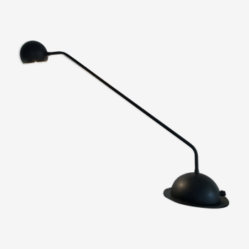 Halogen desk lamp in black metal minimalist design