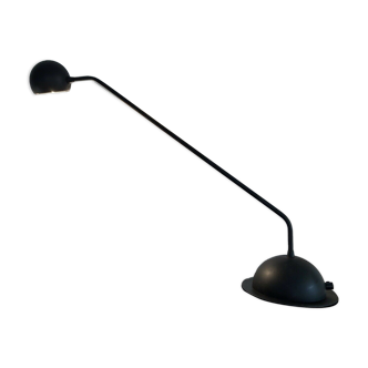 Halogen desk lamp in black metal minimalist design