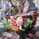 19th century French Art Nouveau planter in barbonite ceramic and m