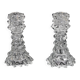 Set of 2 Candle holder in Murano Rostrato Glass by Barovier e Toso, 1950