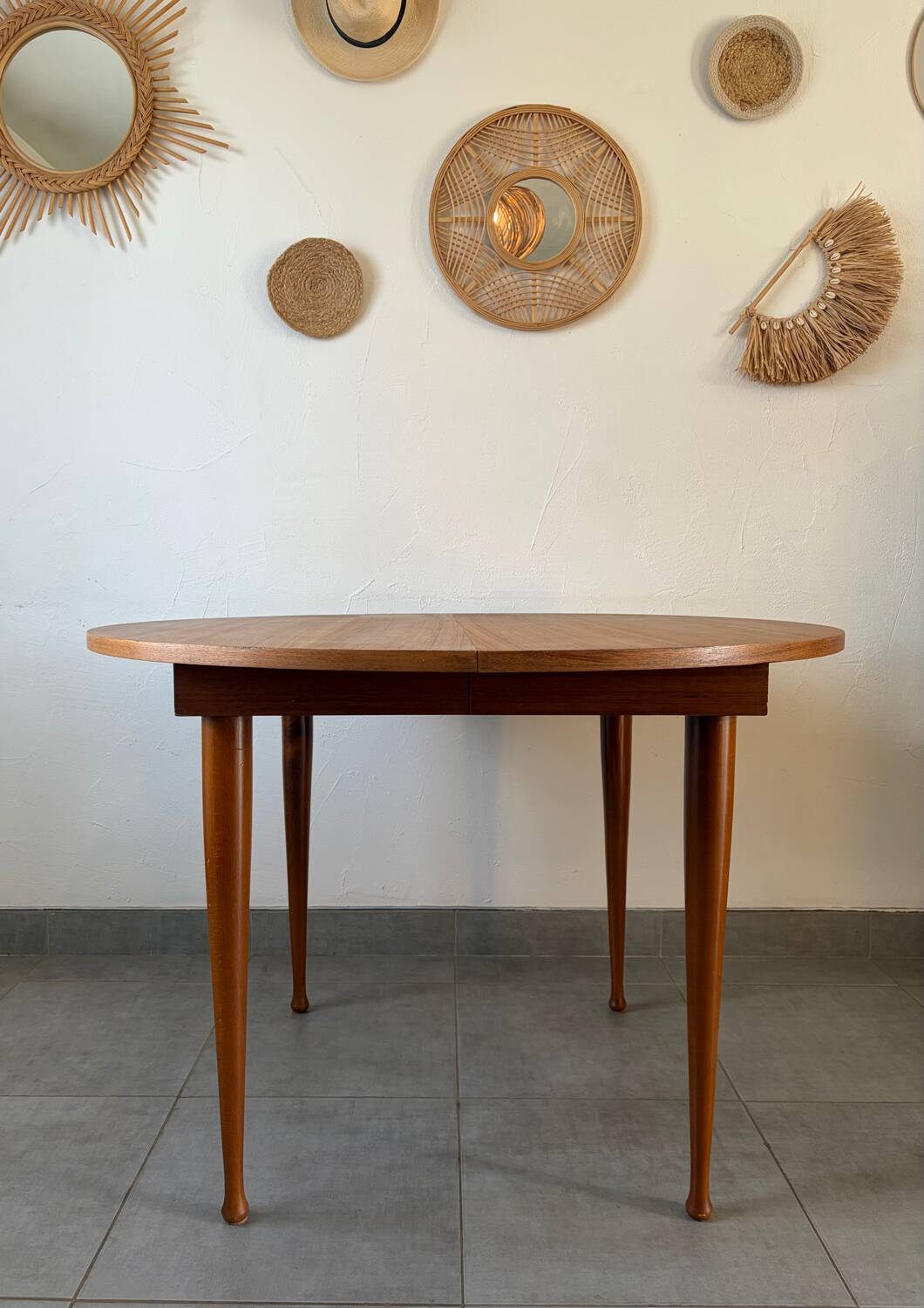 Vintage teak round table