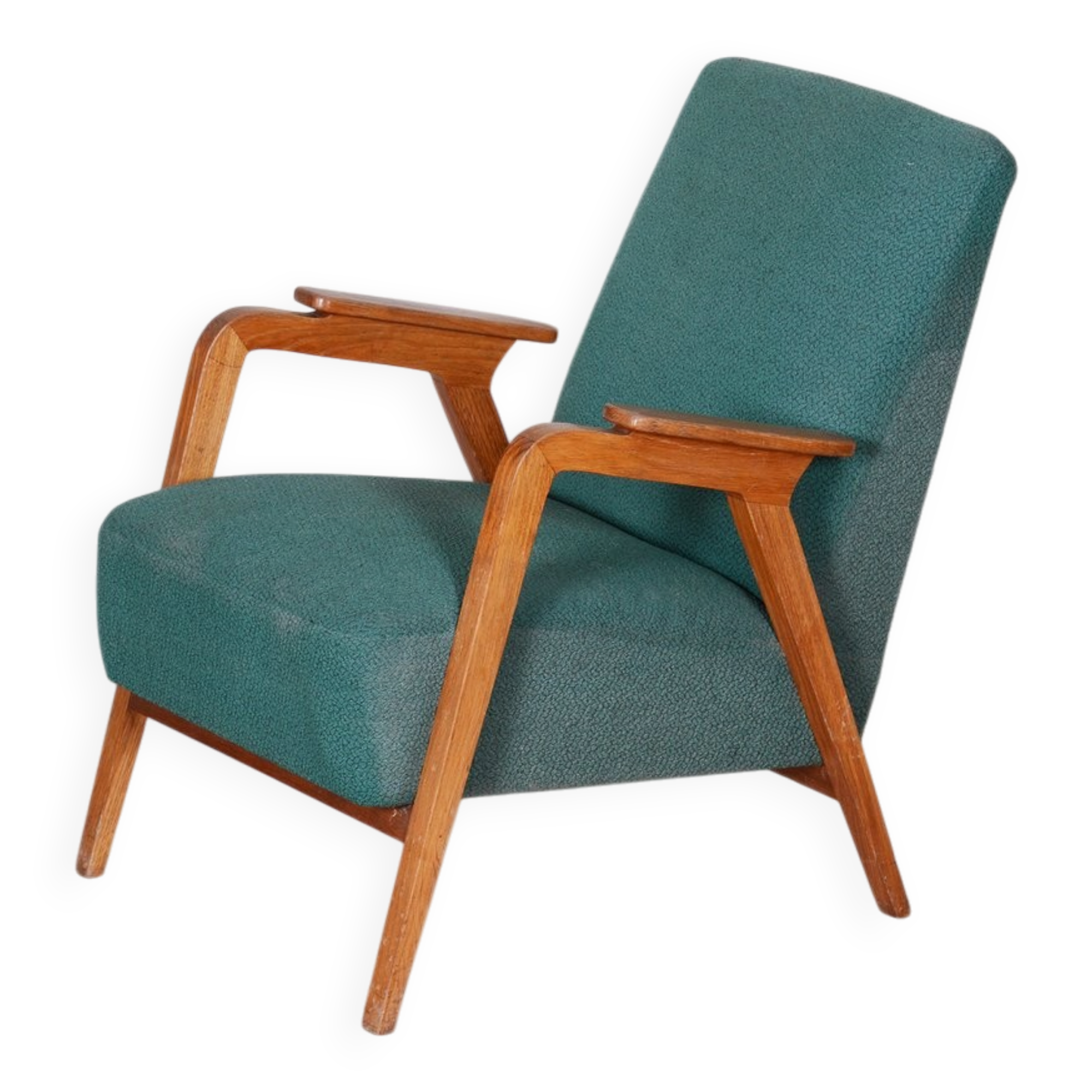 Art Deco Armchair in Beech, 1940s