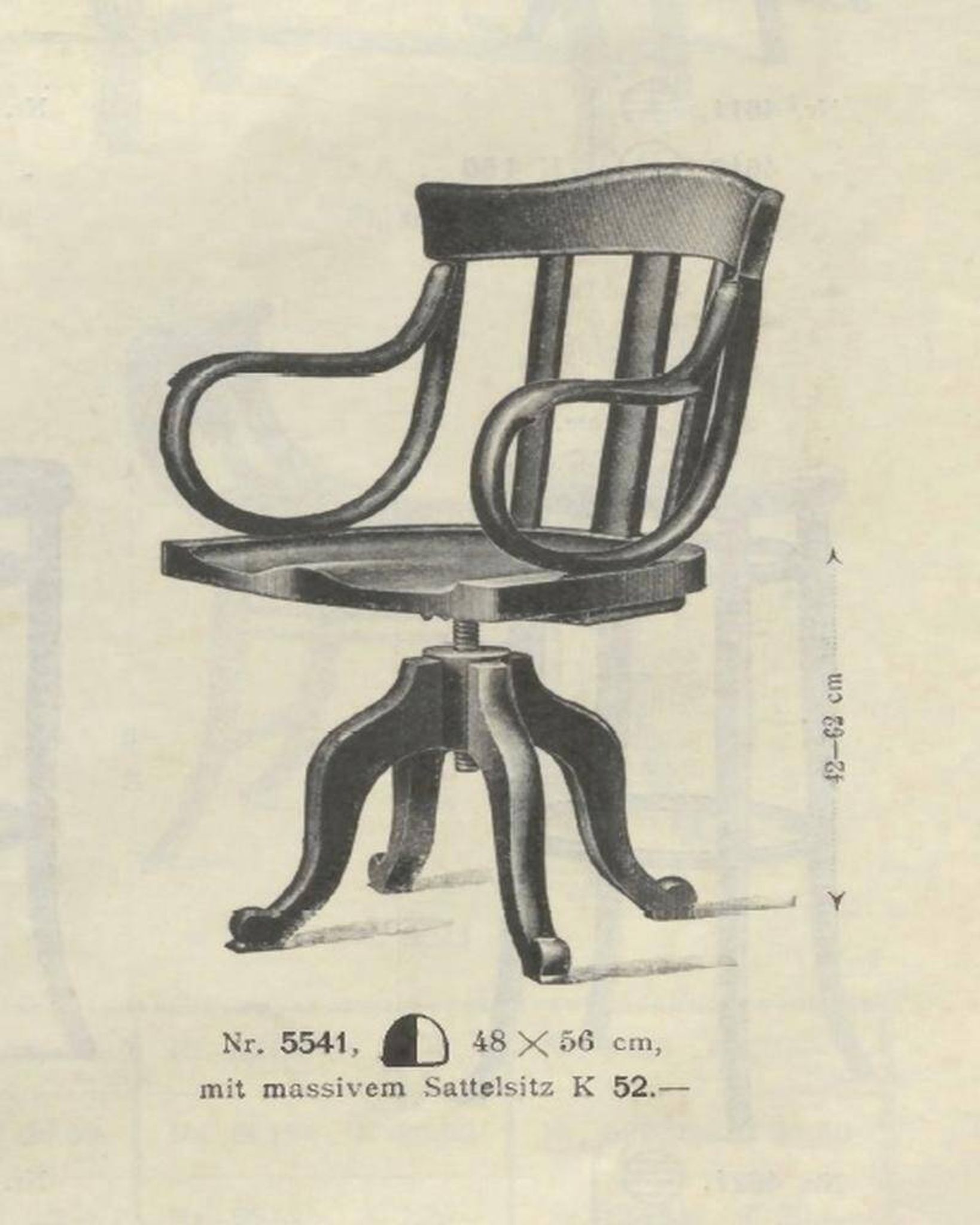 Thonet swivel armchair no. 5541