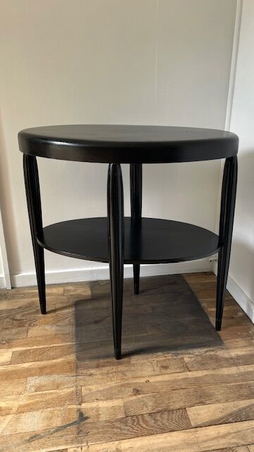 Gueridon console bois noir art déco