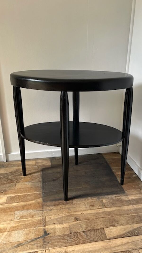 Gueridon console bois noir art déco