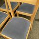 4 Scandinavian chairs in solid wood and blue fabric