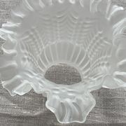 Frosted glass globe, lampshade, art deco ears of wheat pattern