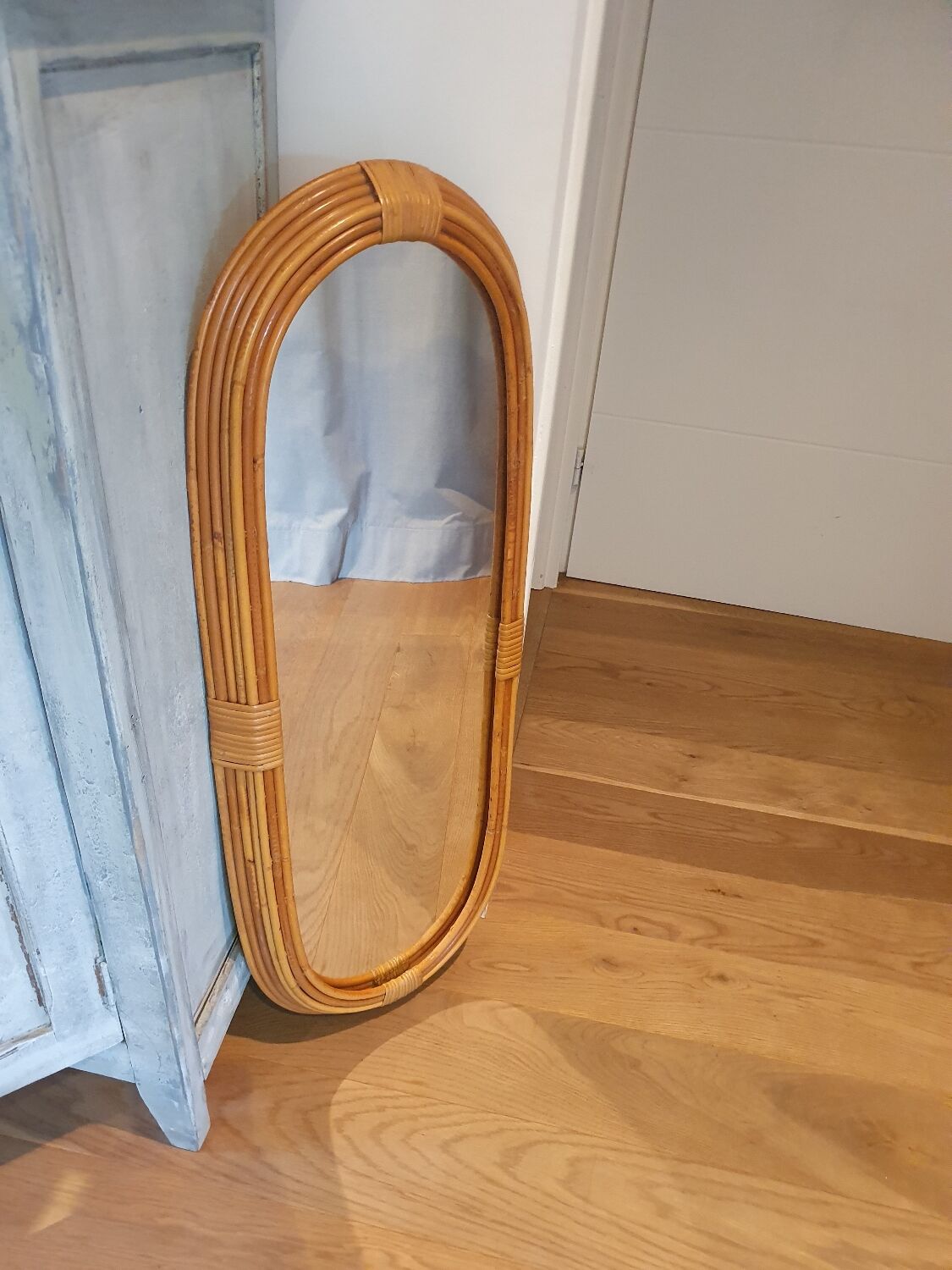 Vintage rattan mirror