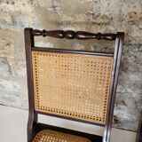 Paire de chaises pliantes cannées