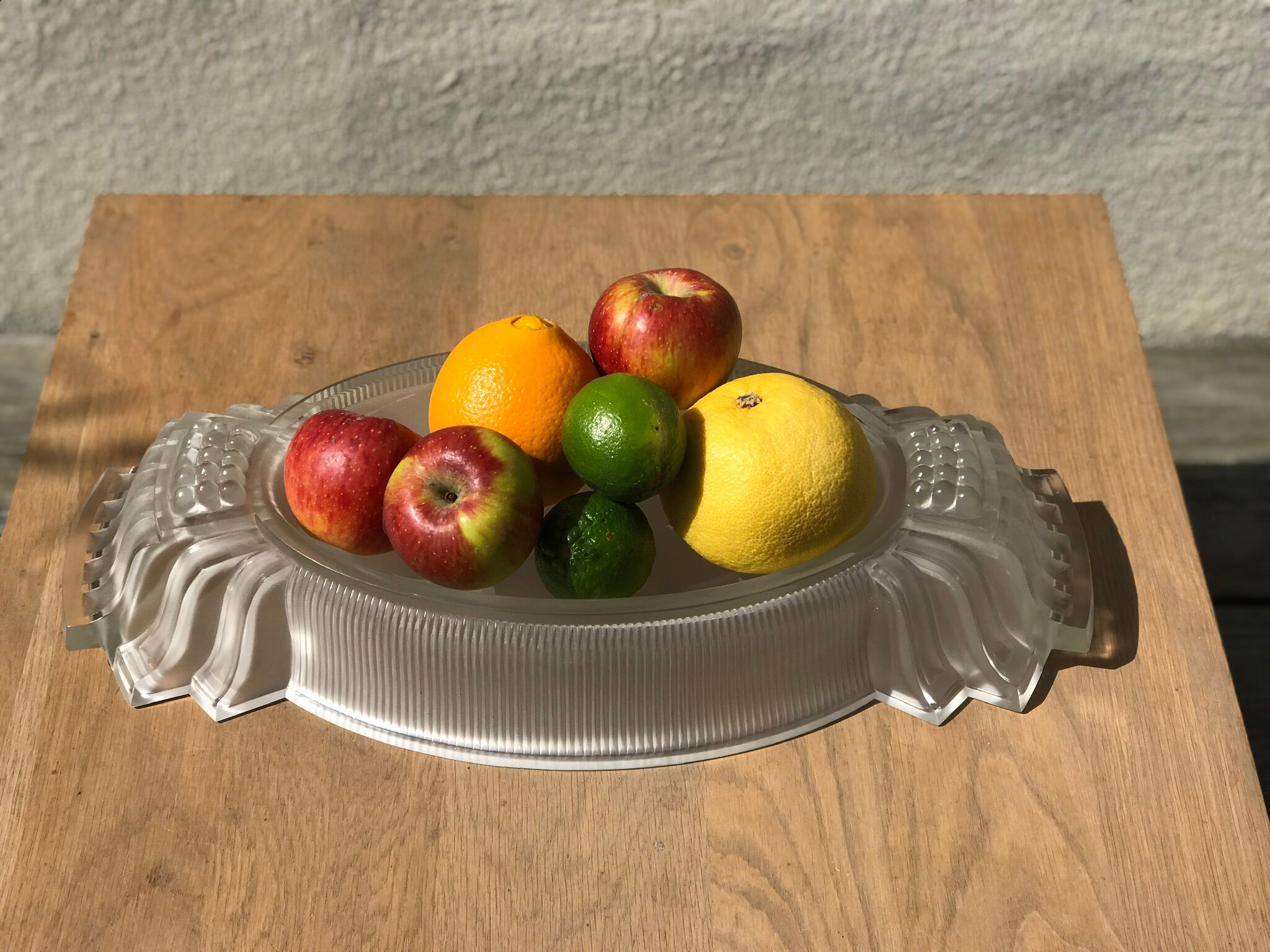Pressed glass fruit cup