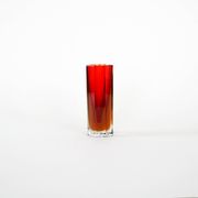 Red glass vase, Czech design, 1960s, made in the Czech Republic