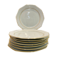 4 assiettes en porcelaine blanche et doré ctogonales winterling marktleuthen bavaria