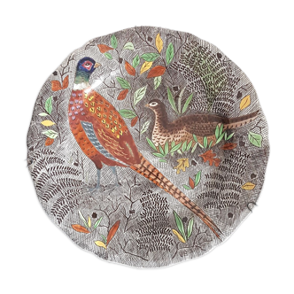Assiette murale faisan vintage