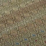 Tapis oriental vintage noué main – 261x140 cm – Tapisserie Anatolienne 1950