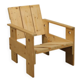 Crate lounge chair, in the style of Gerrit Rietveld, 1980s