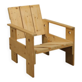 Crate lounge chair, in the style of Gerrit Rietveld, 1980s