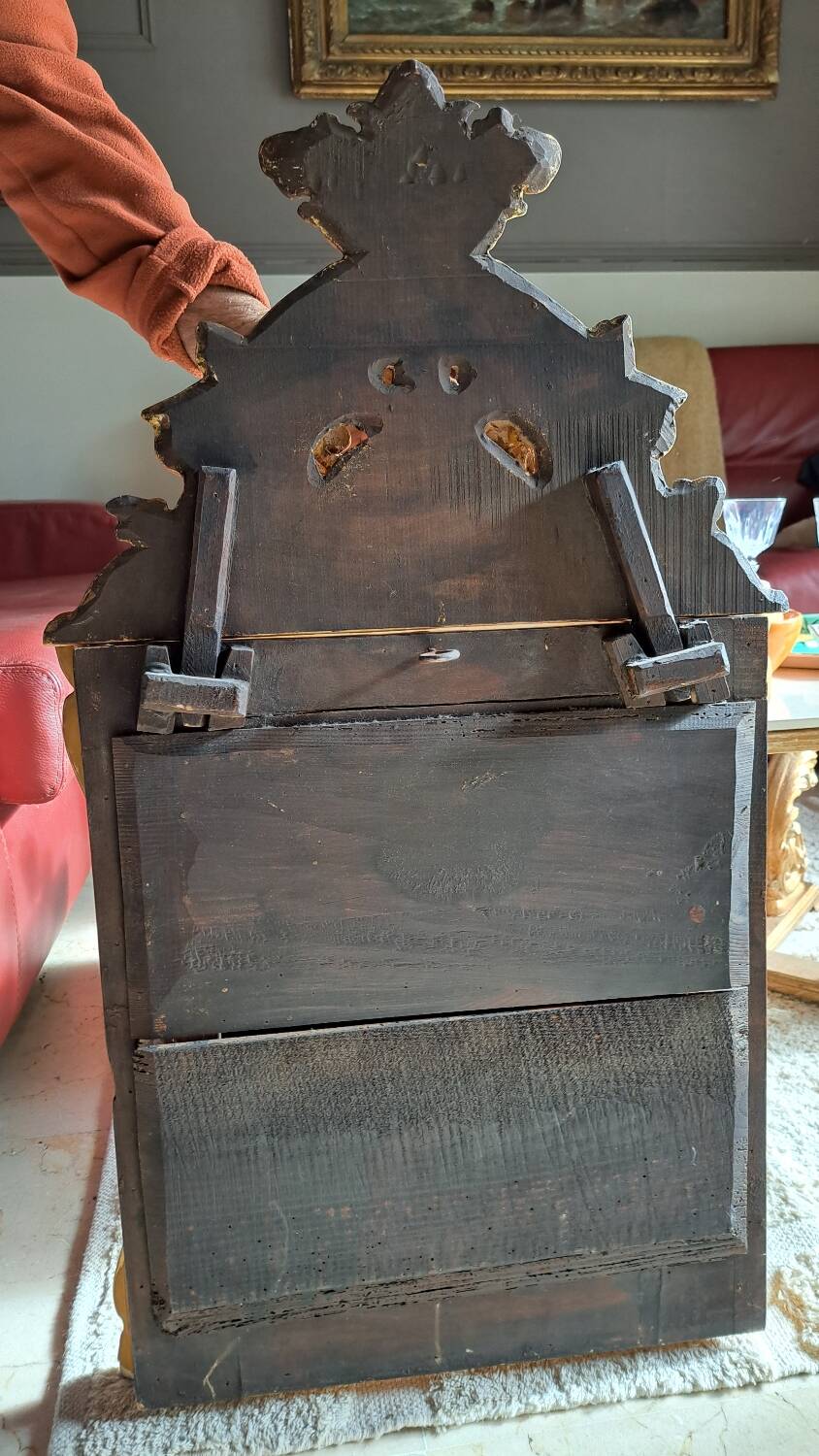 Golden mirror with pareclises from Baucaire