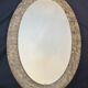 Erco large oval wall light with mirror in melted ice acrylic, 1970s