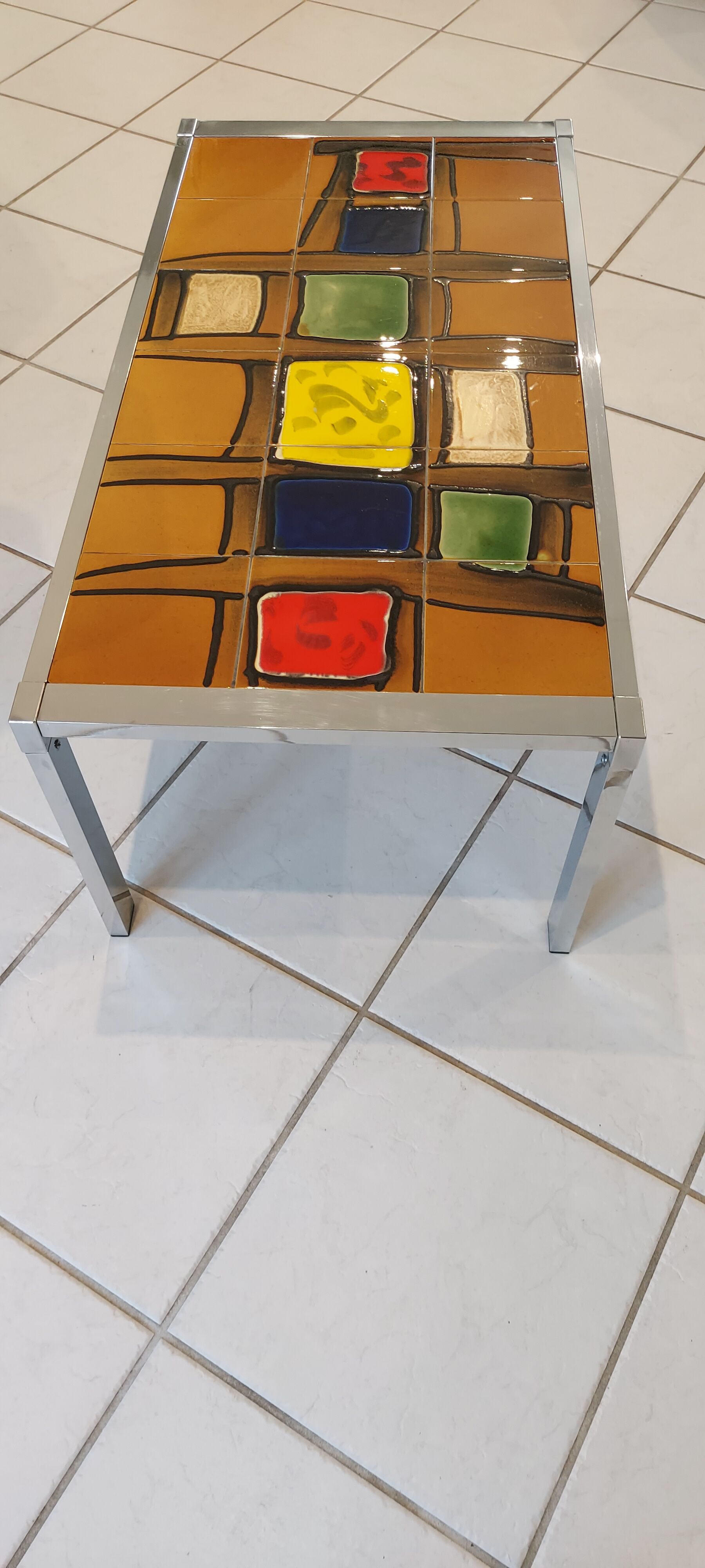 Vintage ceramic coffee table 1970s