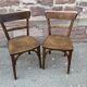 Paire de chaises de brasserie bois courbé
