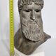 Bust of Poseidon in patinated plaster on plaster base,