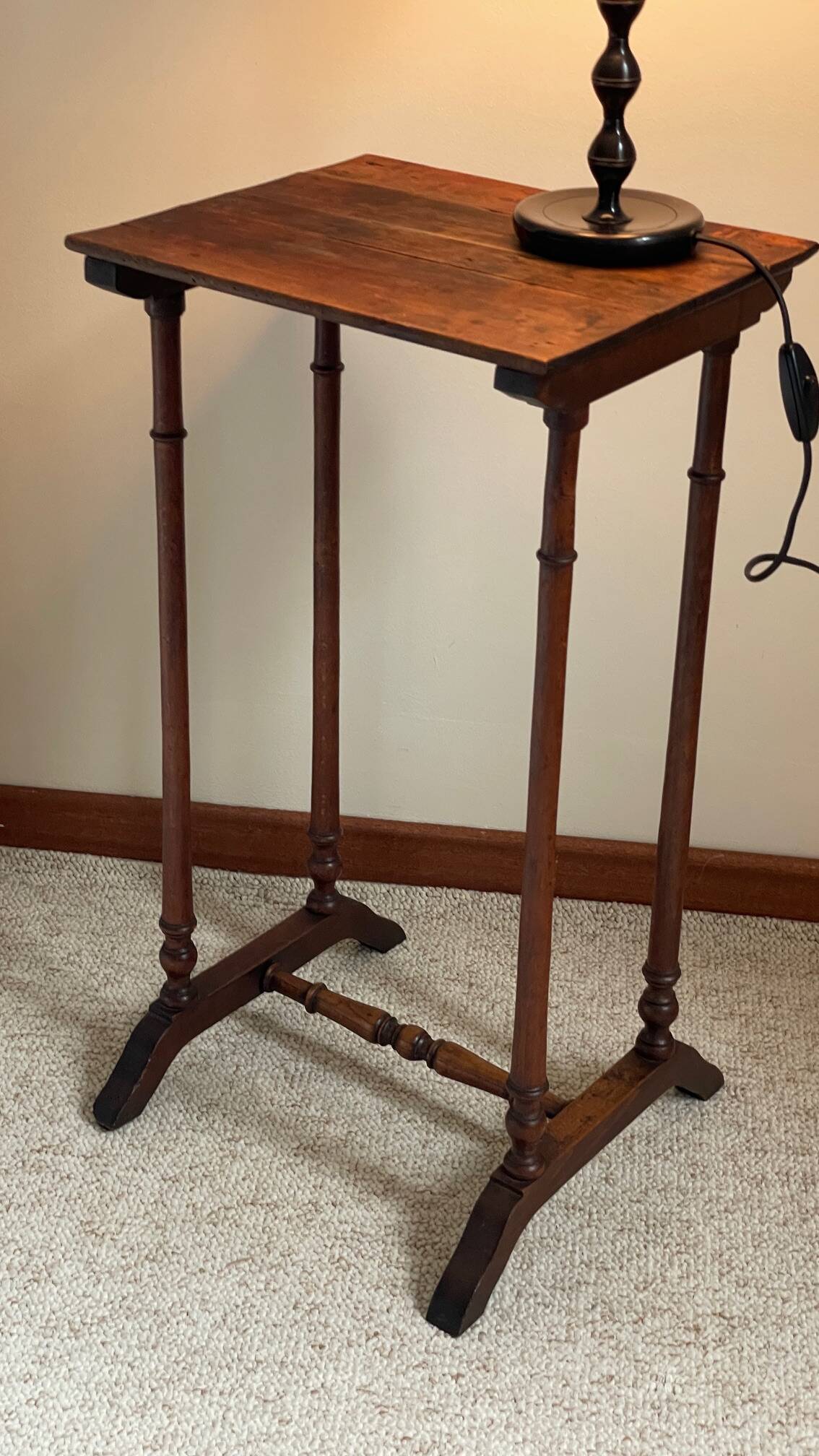 NIGHTSTAND Antique Turned Wood