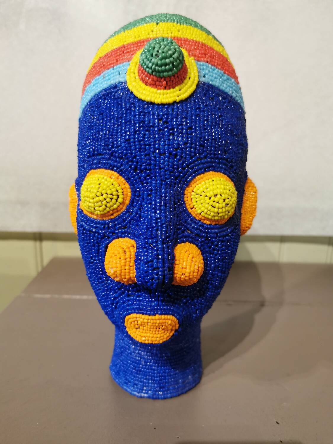 African beaded head