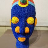 African beaded head