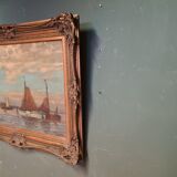 E. Van Laars Boats On  a Lake, mid 20th Century