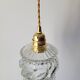Vintage molded glass pendant light