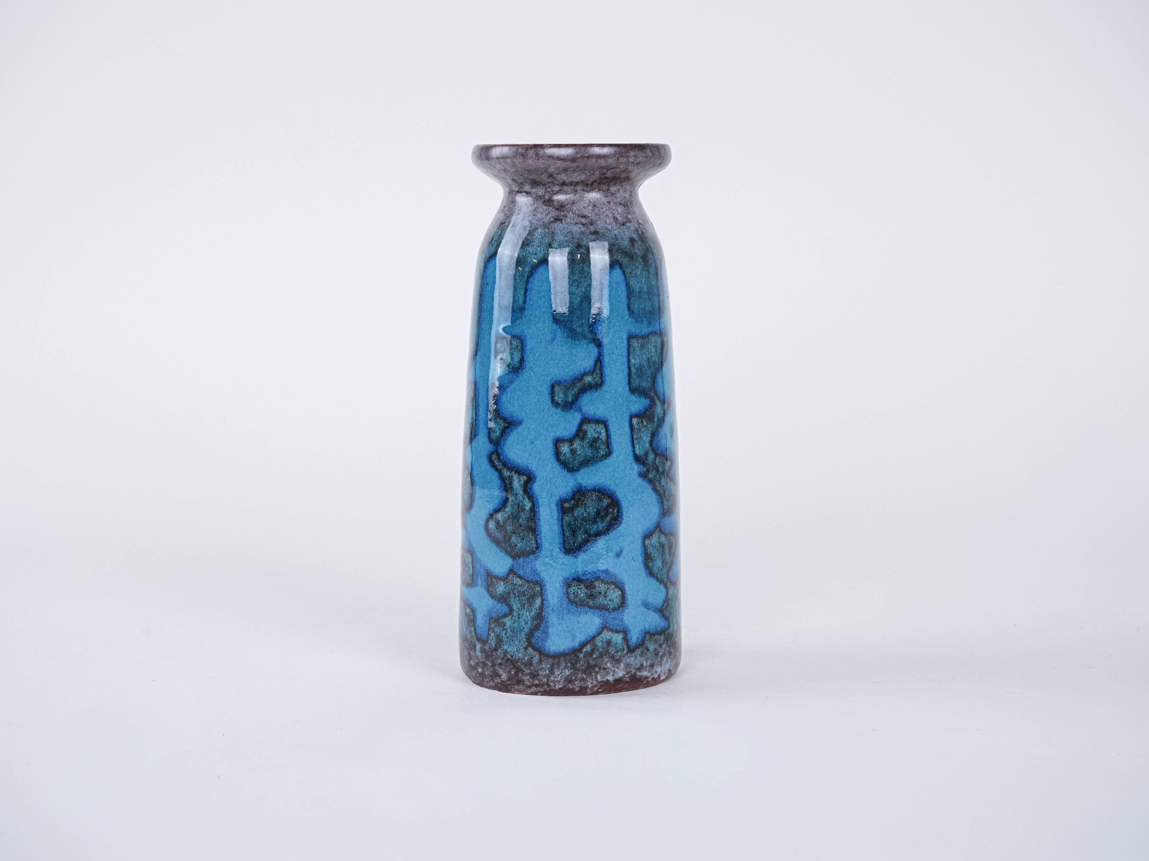 Vase en céramique, design allemand, années 1970, fabriqué par Strehla