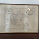 Vintage framed map of Guadeloupe