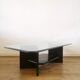 Glass coffee table and black marble base