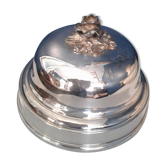 Cloche de service métal argenté. Monogramme AB