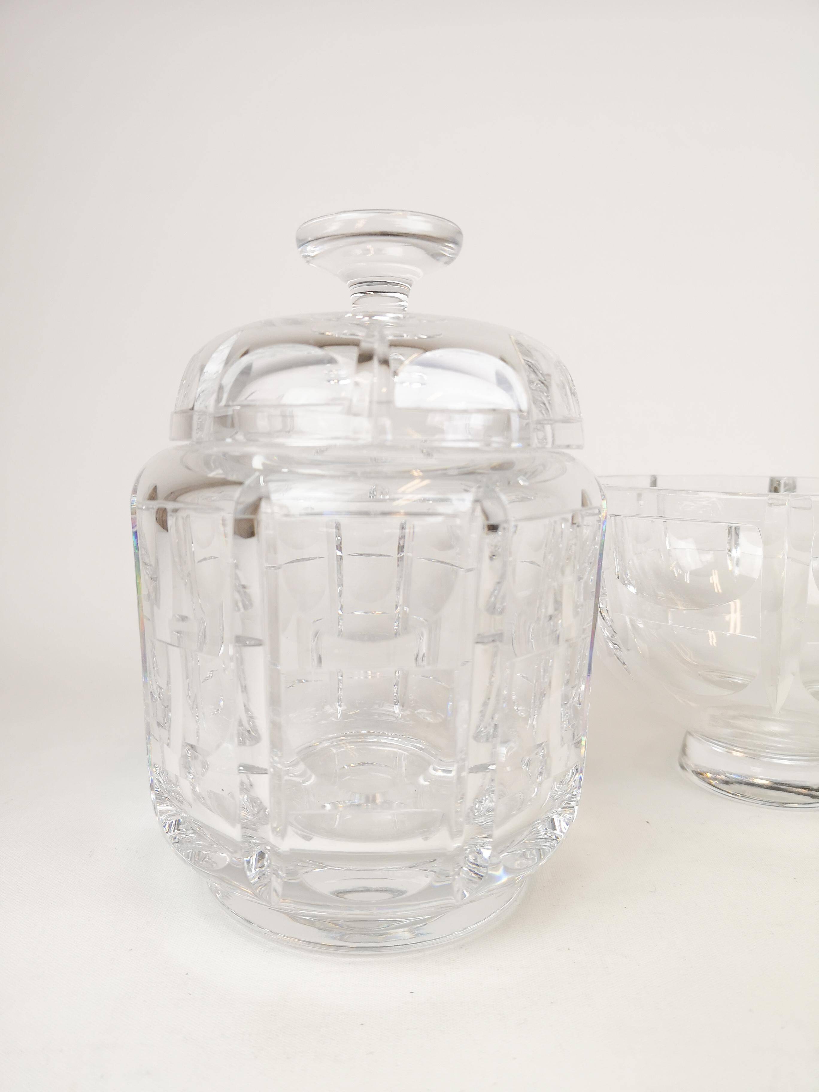 Set of 3 Art Deco crystal pieces Orrefors Simon Gate Sweden
