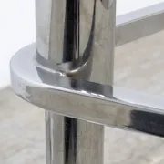 Adjustable orange swivel bar stool