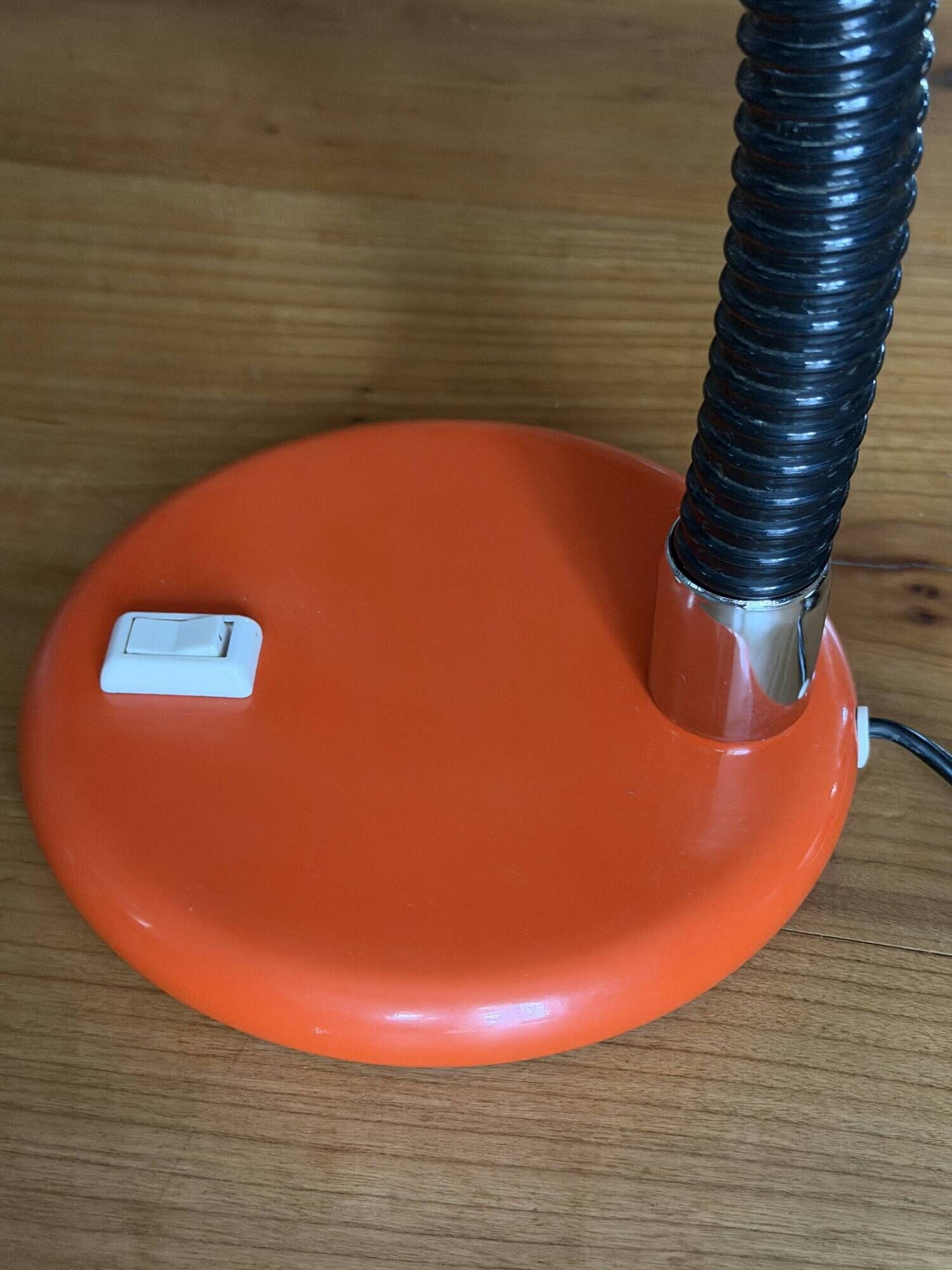 Space Age orange desk lamp – 1970s
