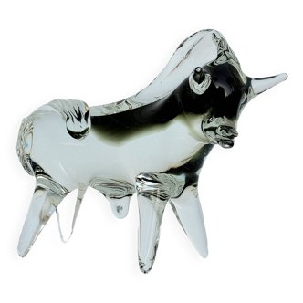 Vintage bull in murano glass