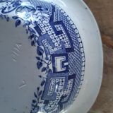 Ceramic dish chinoiserie willow pattern boch fes