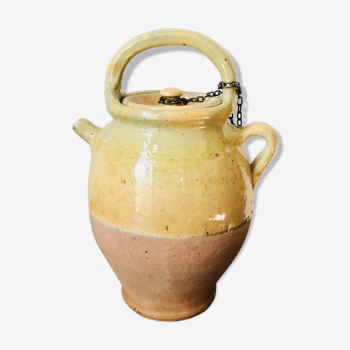 Gargoulette earthenware glazed, yellow