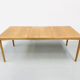 Vintage Danish Extendable Oak Dining Table by H.W. Klein for Bramin, 1960s.