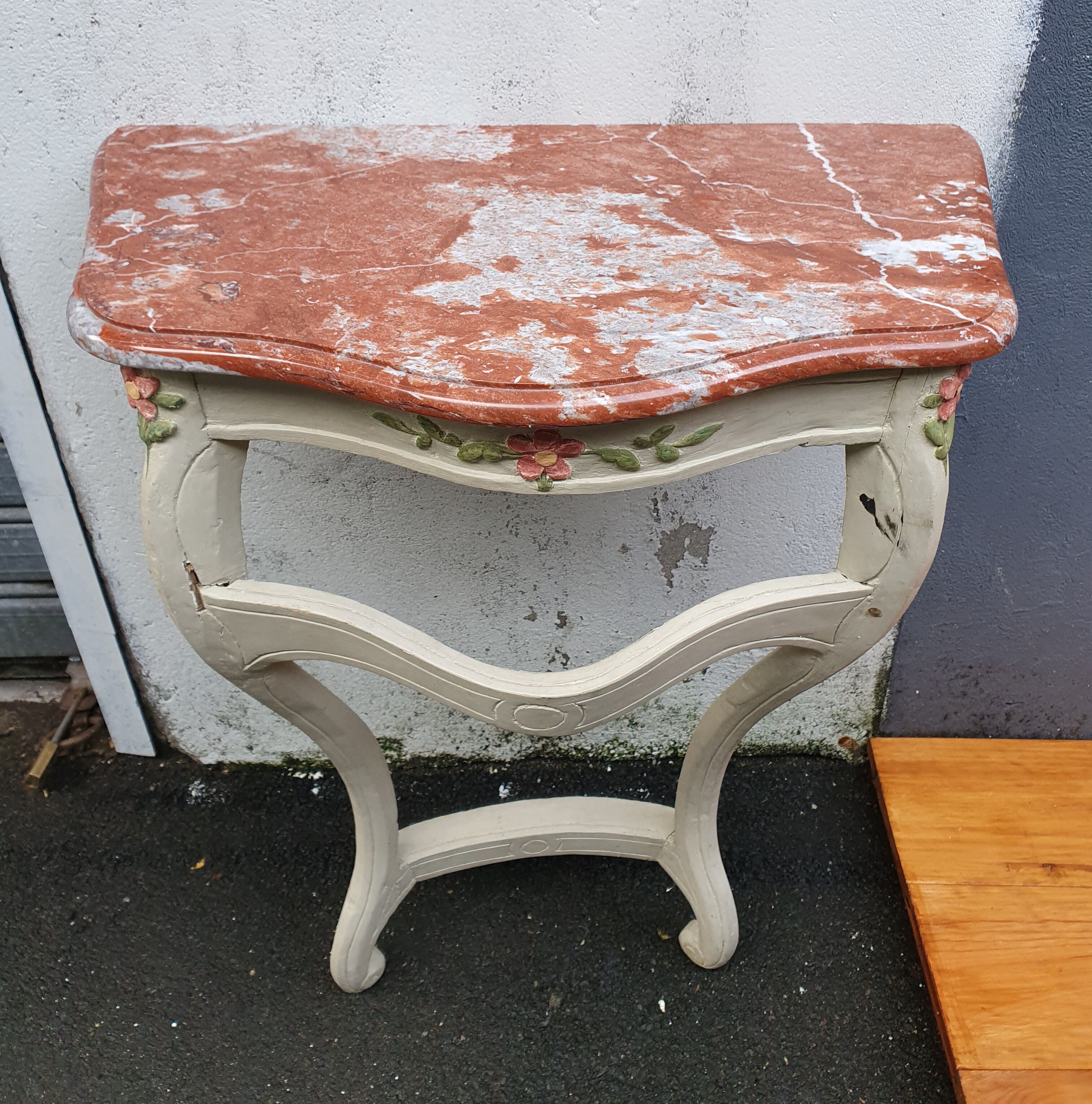 Louis XV style console - painted wood - 20th