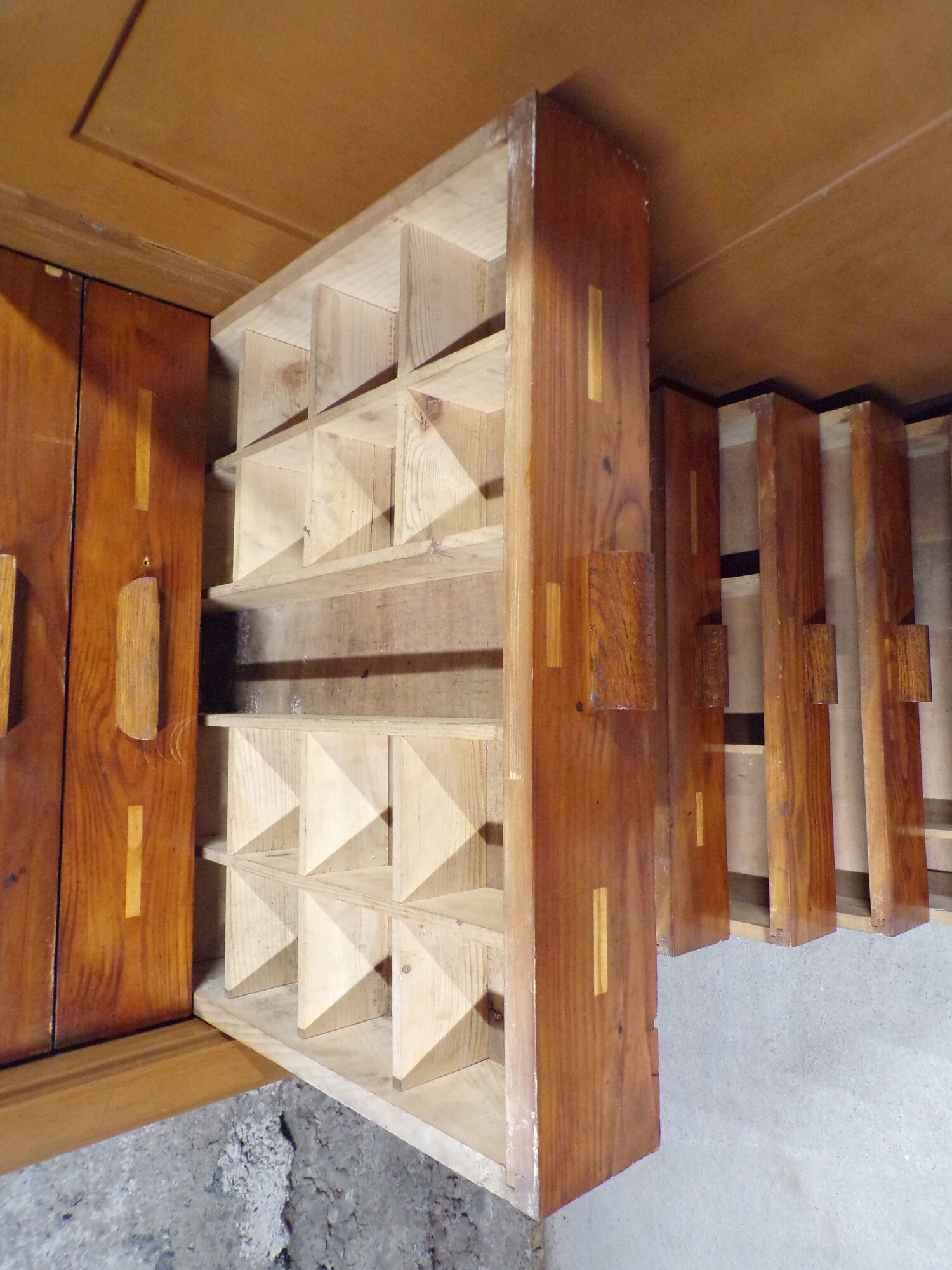 Old furniture of trade 11 drawers