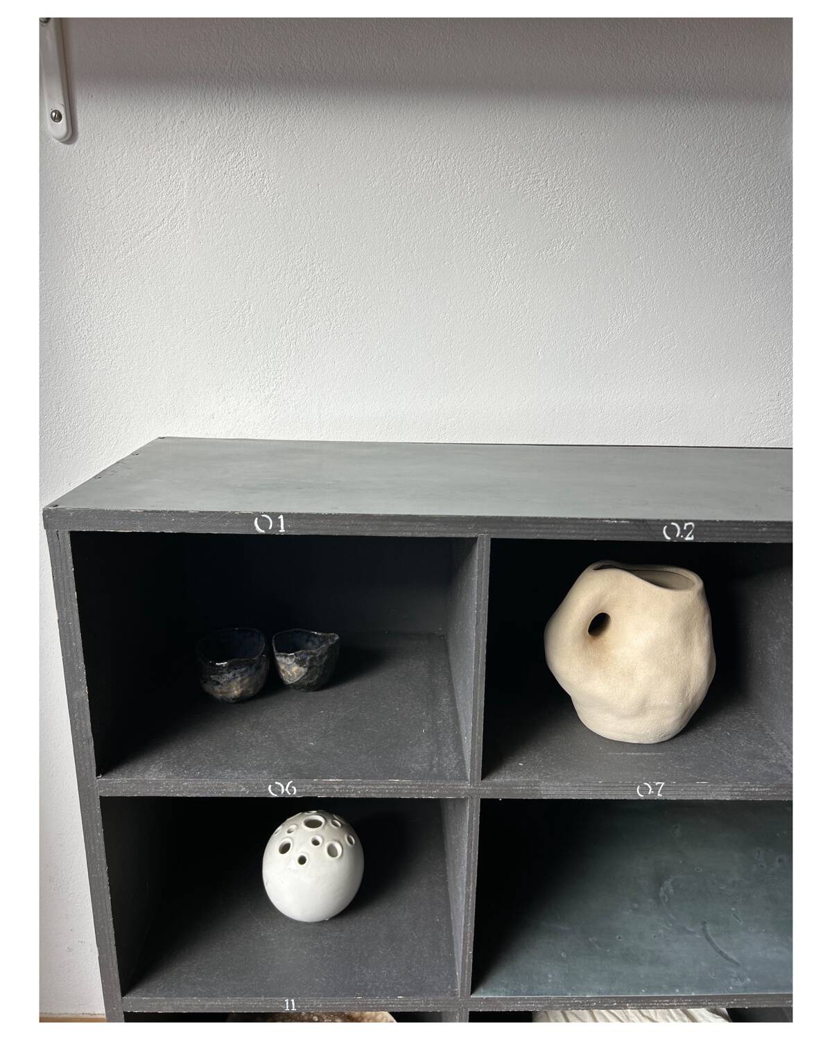 Craft furniture, painted wooden bookcase