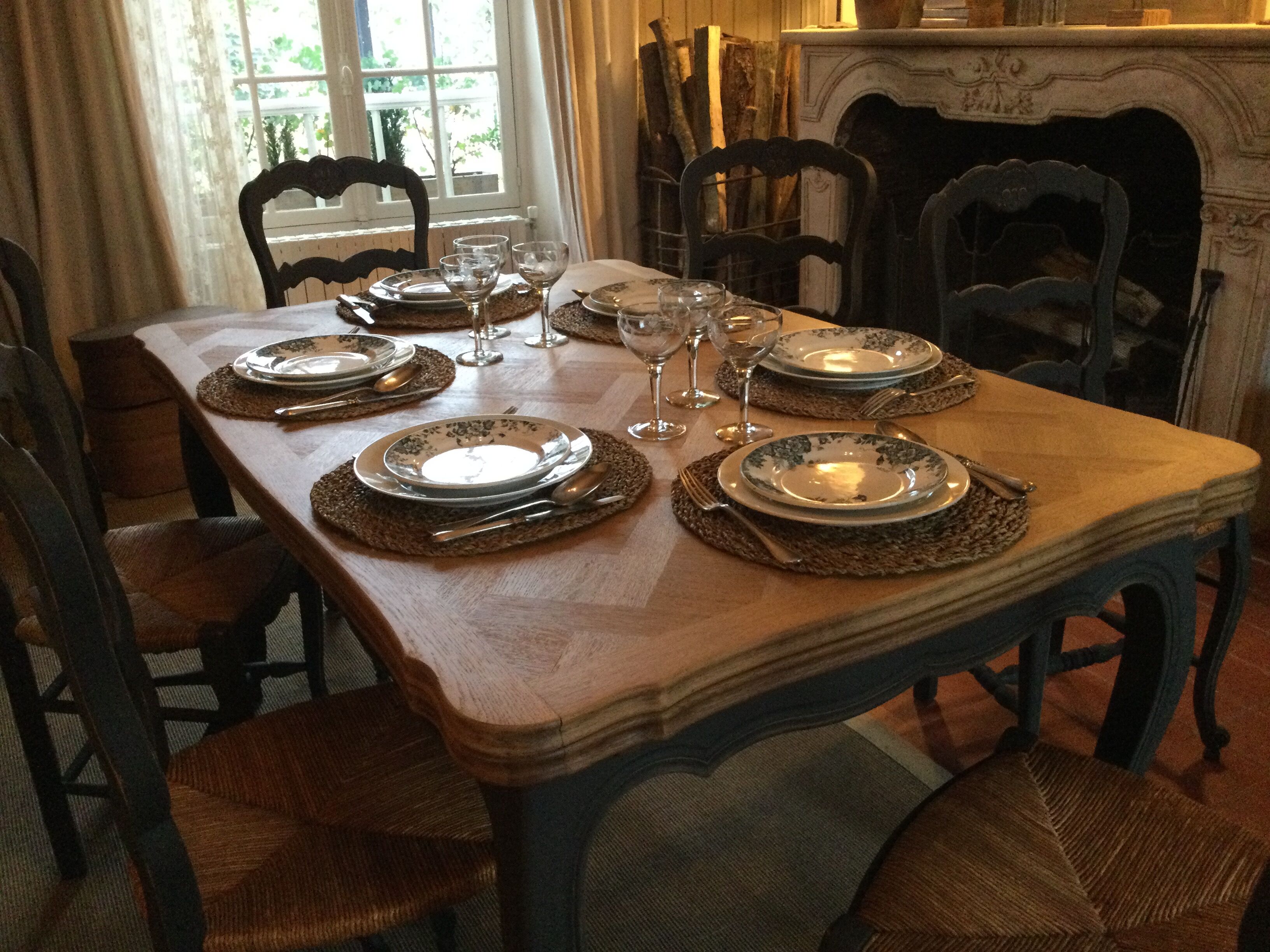 Old oak dining table